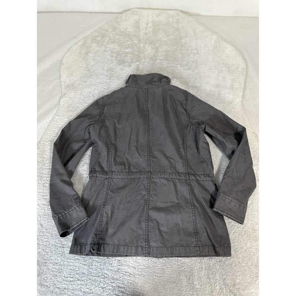 Madewell Jacket Womens Size Medium Gray Fleet Utility High Neck Cinched Waist - Picture 2 of 7